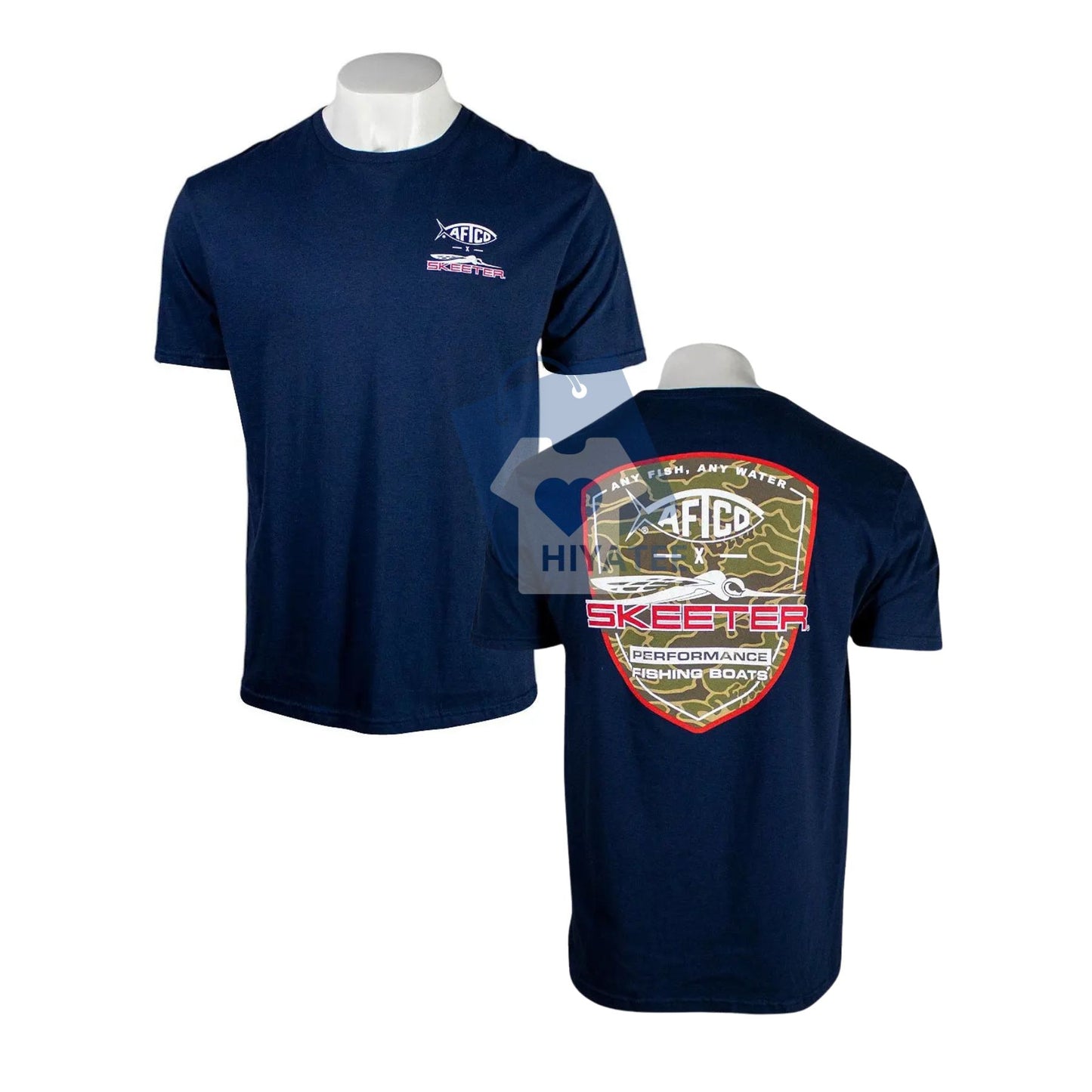 Vintage Skeeter AFTCO Fishing T-Shirt – Eat Sleep Fish 2-Sided Graphic Tee