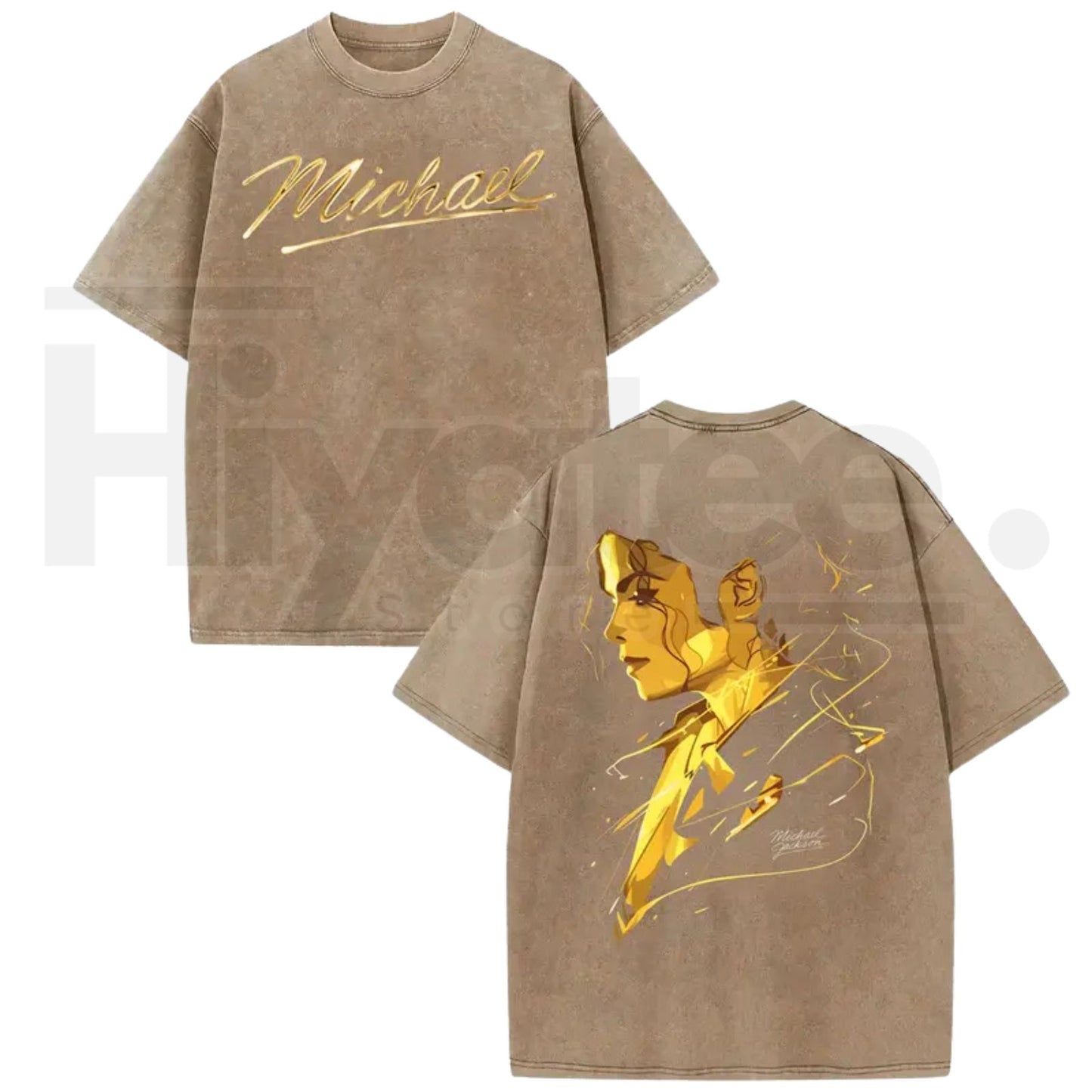 Michael Jackson "King of Pop" Vintage Washed T-Shirt – Double-Sided Retro Graphic Tee