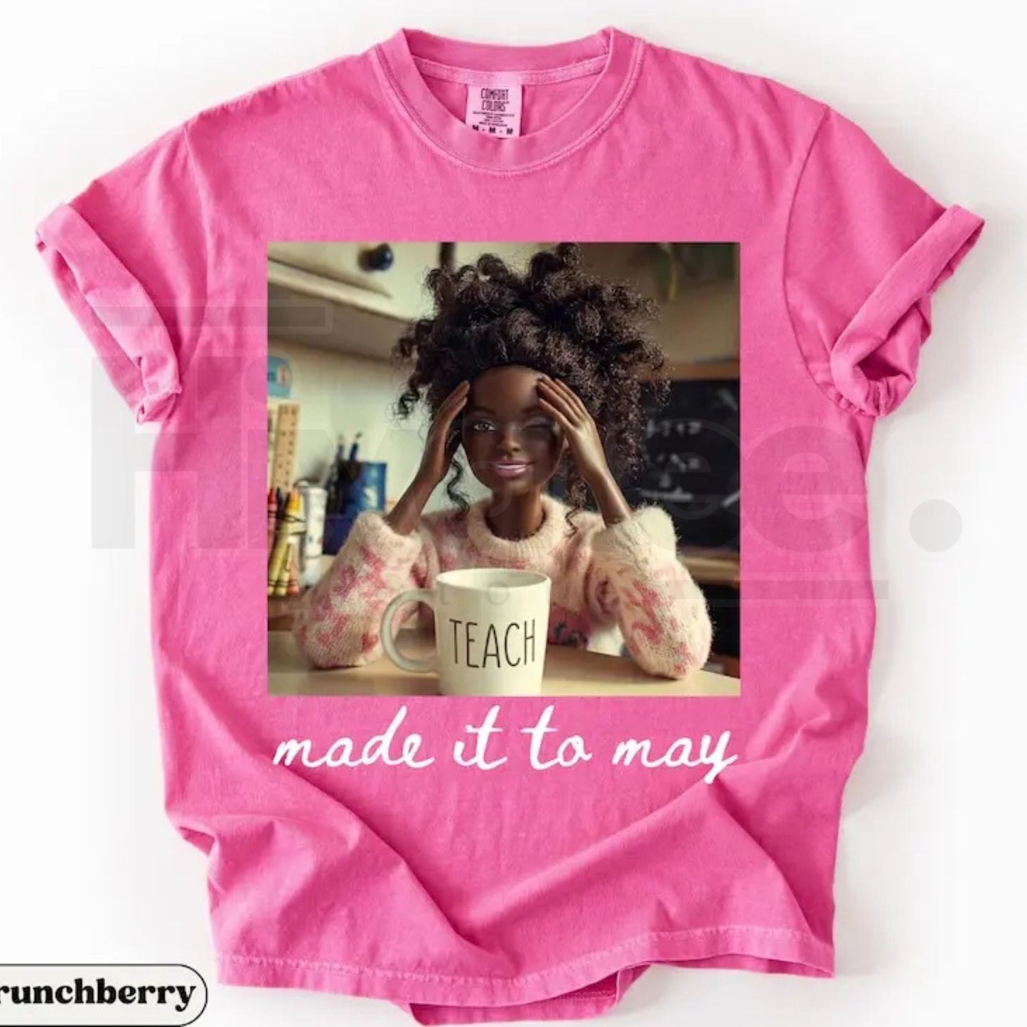 Comfort Colors® Last Day of School Teacher Doll Face Meme Shirt – Black Educator Summer Break Tee - Hiyatee