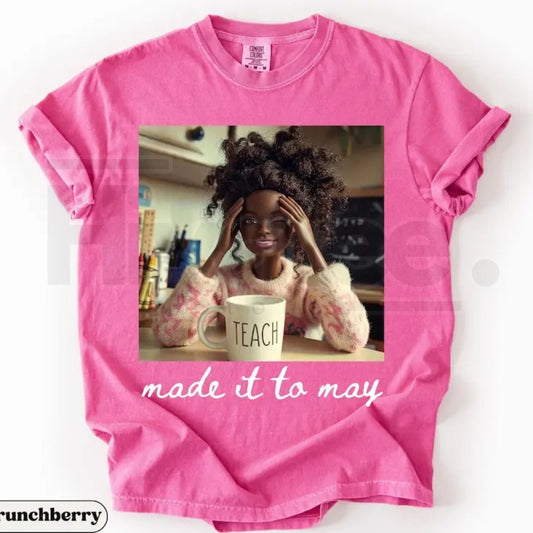 Comfort Colors® Last Day of School Teacher Doll Face Meme Shirt – Black Educator Summer Break Tee - Hiyatee