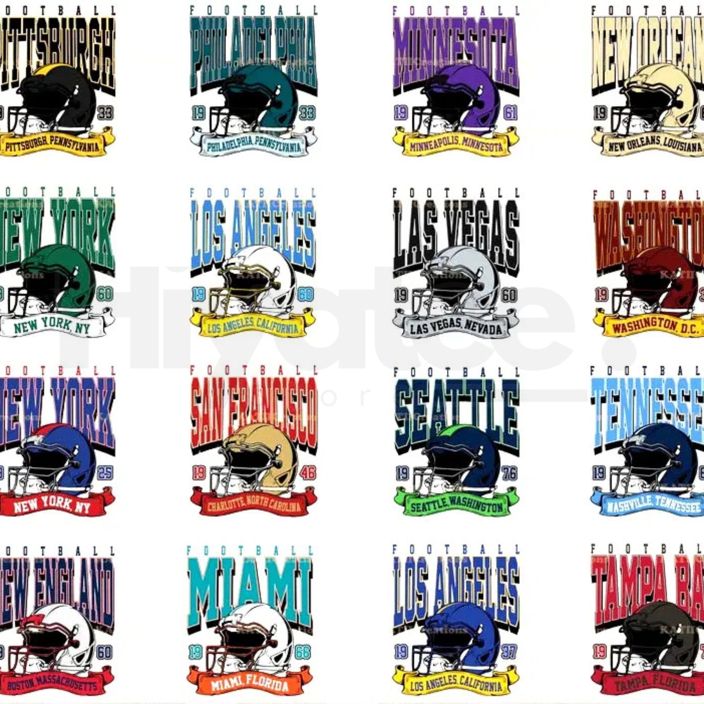 Vintage Football Team Graphic T-Shirt – Retro Washed Cotton, Gameday Streetwear Tee