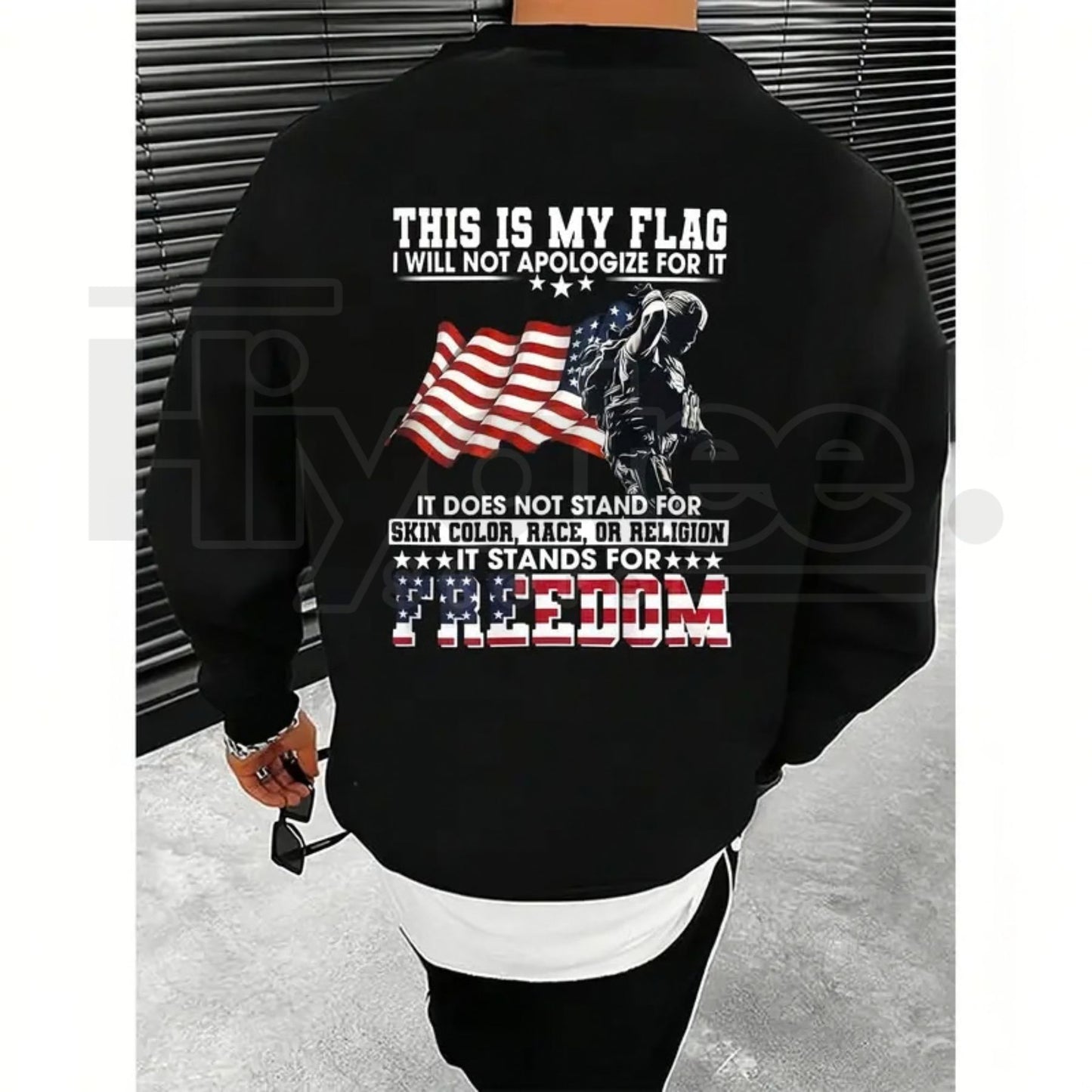 "Stand For Freedom" Vintage Patriotic – American Flag & Soldier Graphic Tee