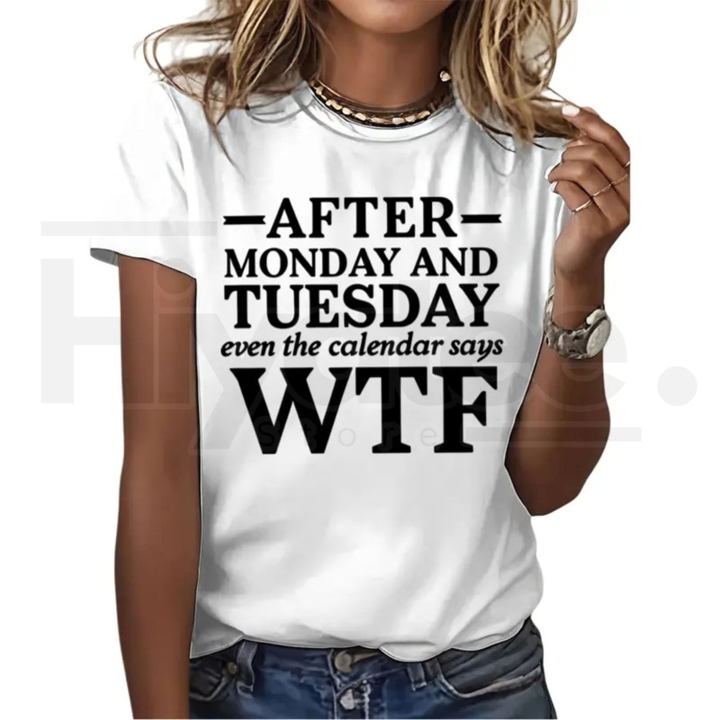 After Monday and Tuesday Even the Calendar Says WTF Funny Work T-Shirt
