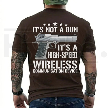 Funny Tactical Graphic T-Shirt – High-Speed Wireless Communication Tee