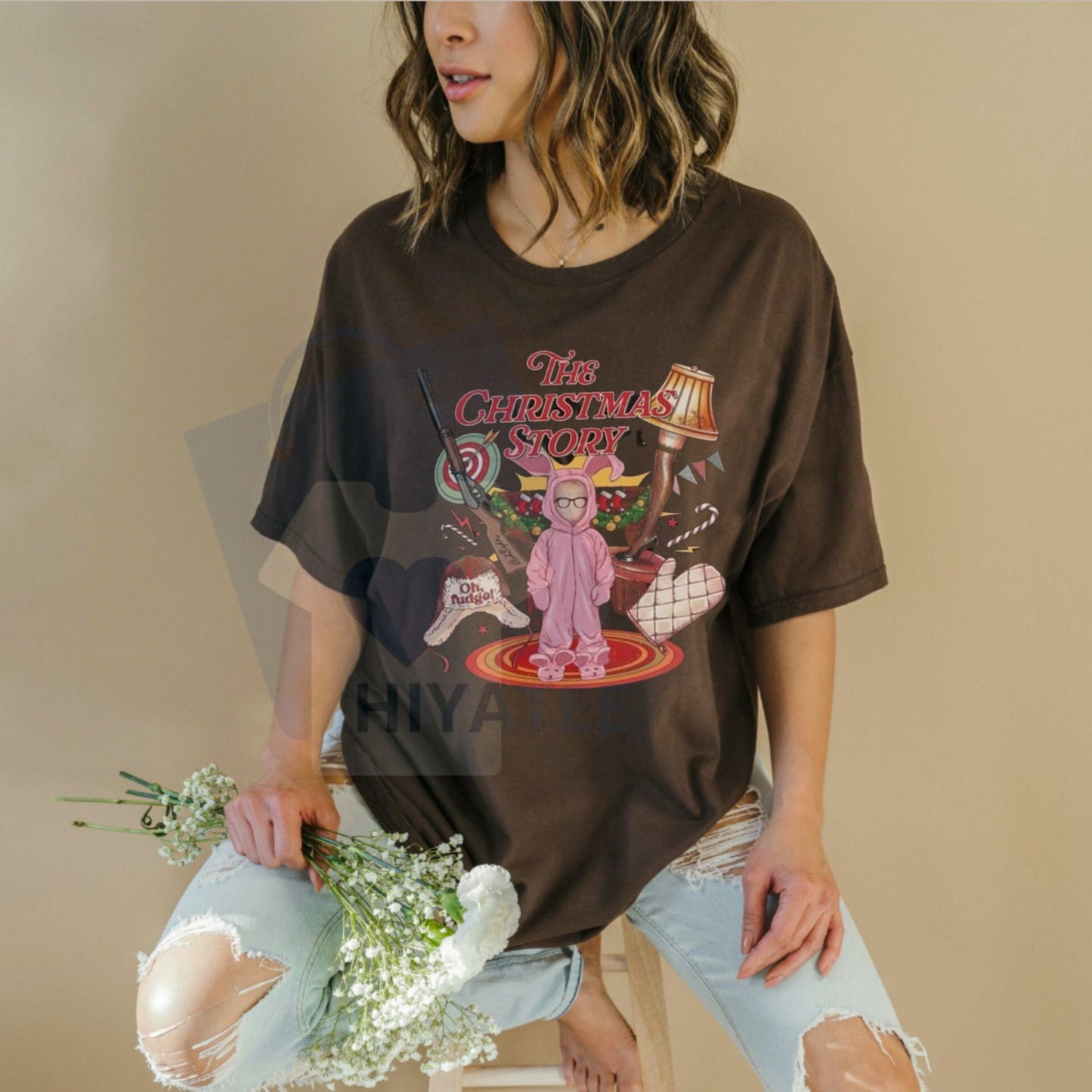 Unisex Retro Christmas Story Graphic Tee – 100% Cotton Nostalgic Design T-Shirt