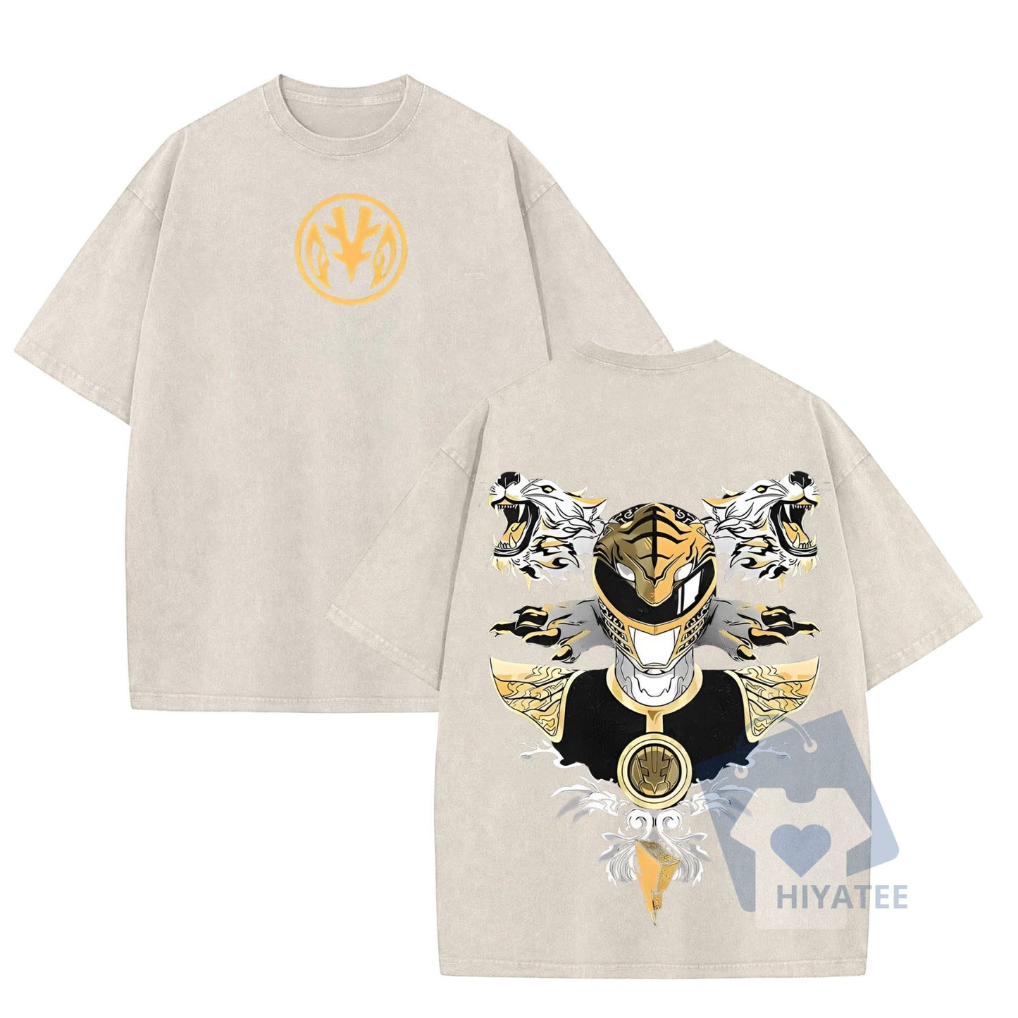 Mighty Morphin Power Rangers T-Shirt – Washed Heavy Cotton, Unisex Graphic Tee, 90s Nostalgia Apparel