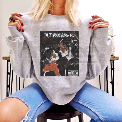 AOT Rock Band Sweatshirt: MCR Style Anime Fan Album Cover Pullover