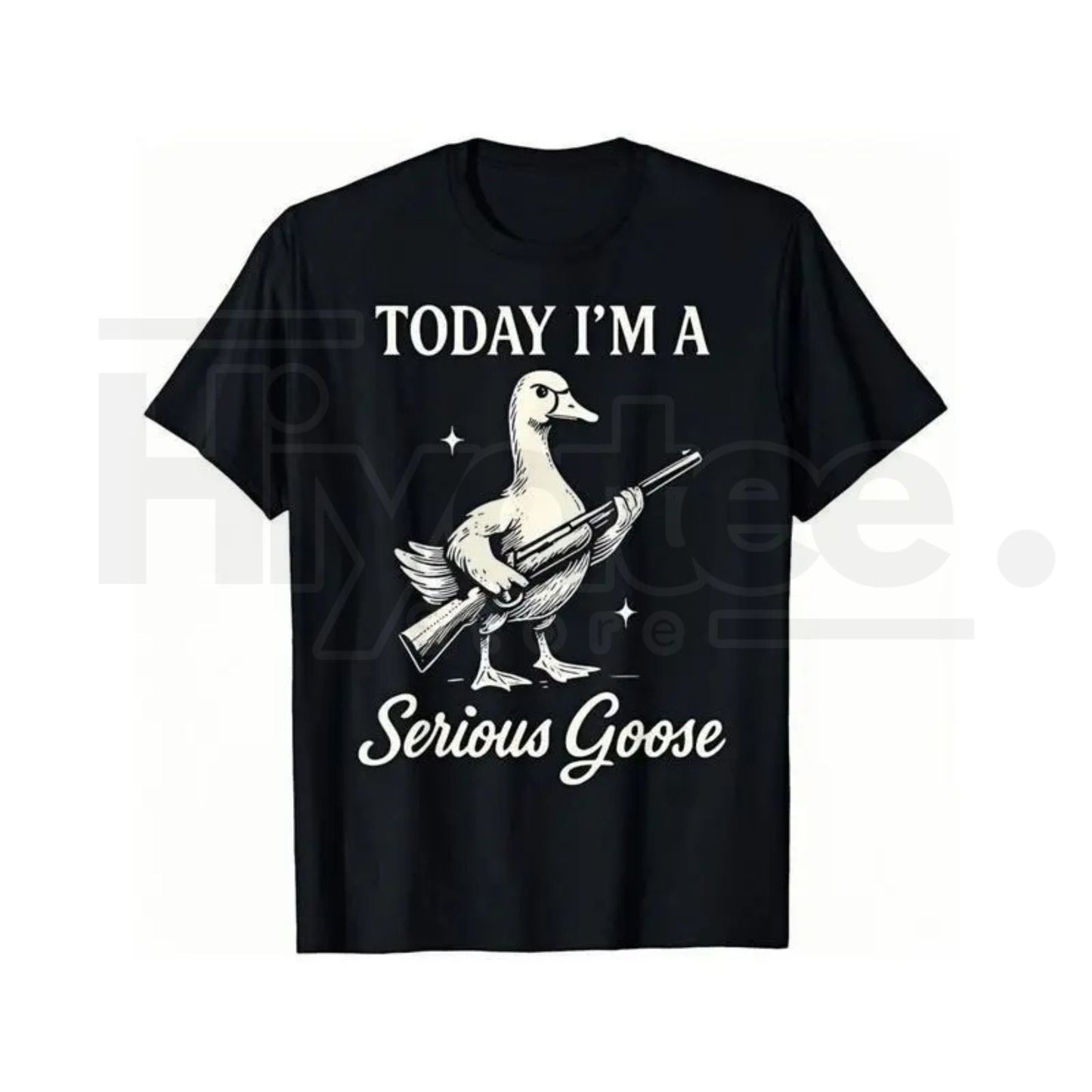 "Choose Violence" Serious Goose – Quirky Animal Art Funny Slogan Graphic