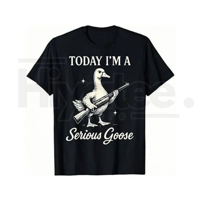 "Choose Violence" Serious Goose – Quirky Animal Art Funny Slogan Graphic