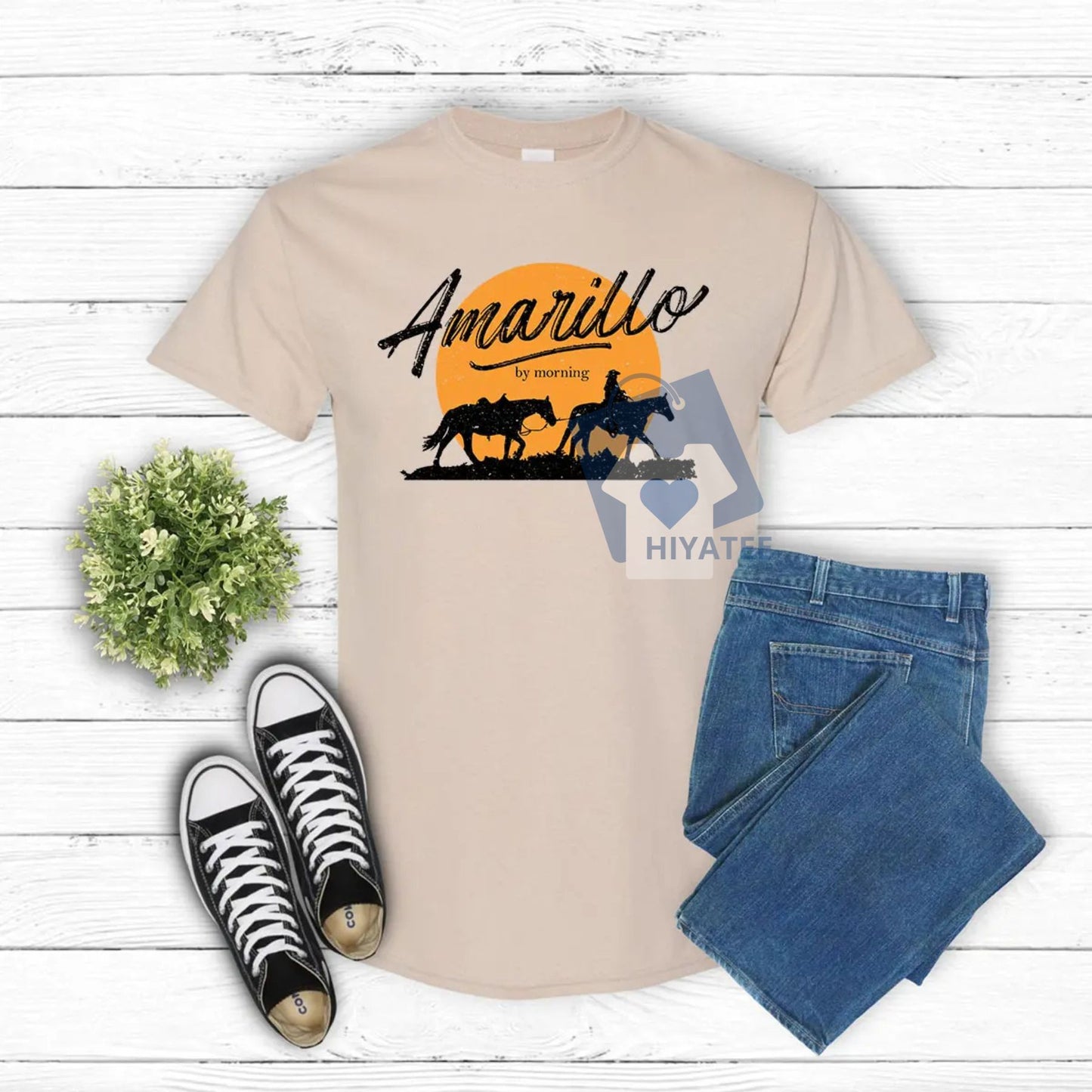 Amarillo By Morning T-Shirt – Country Music Graphic Tee, Western Rodeo Festival Shirt for Women & Men