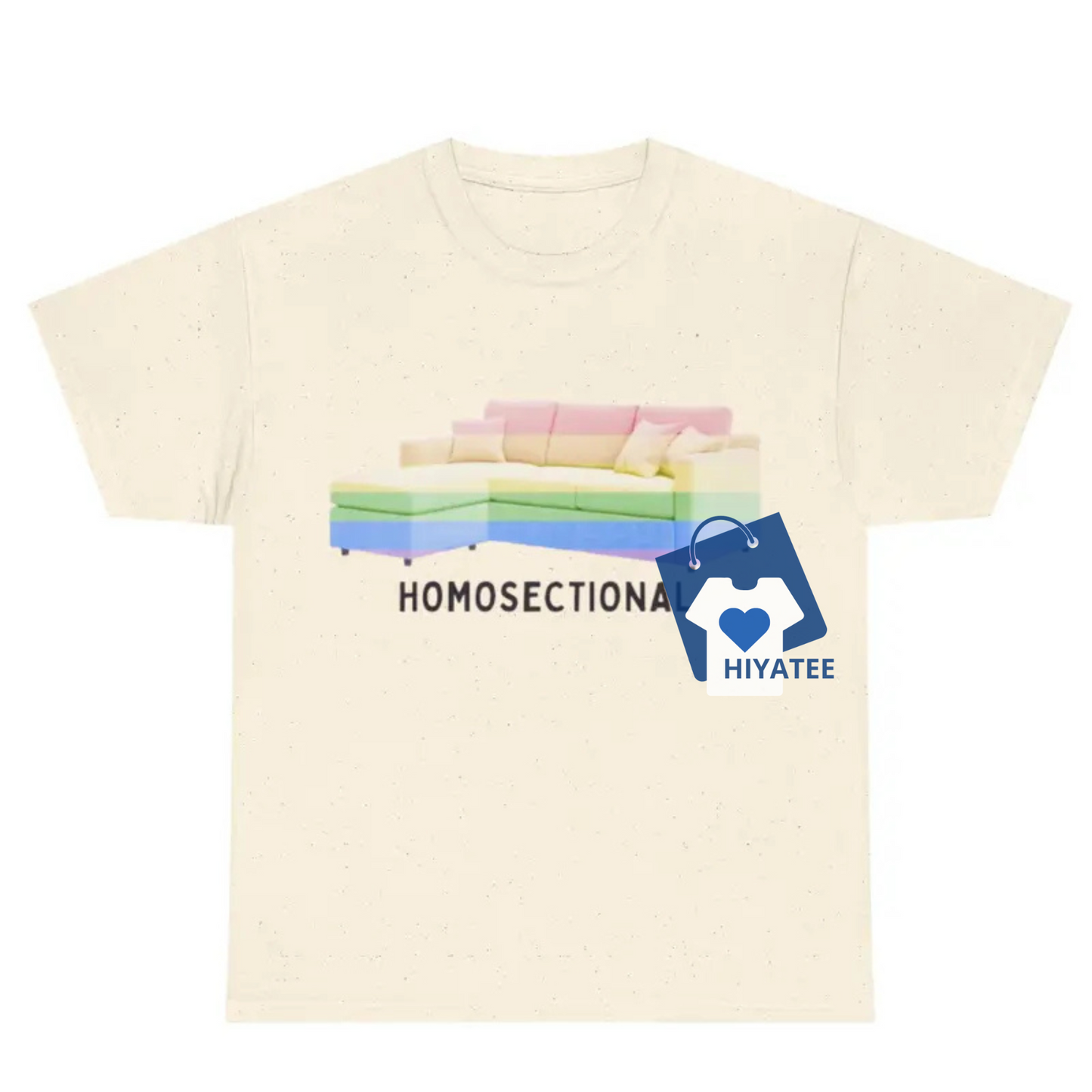 Homosectional Meme T-Shirt – Funny LGBTQ Rainbow Couch Graphic Tee for Pride Month