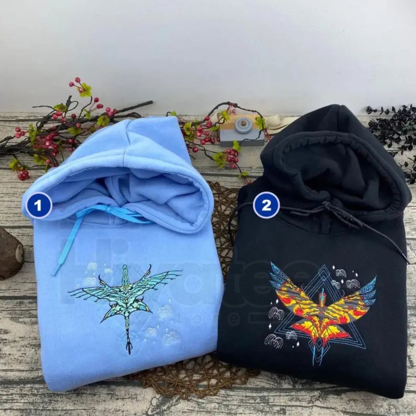 Fire and Ash Embroidered Hoodie