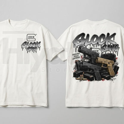 Glock Tactical T-Shirt – Perfection Builds Confidence Glock Gang Graphic Tee