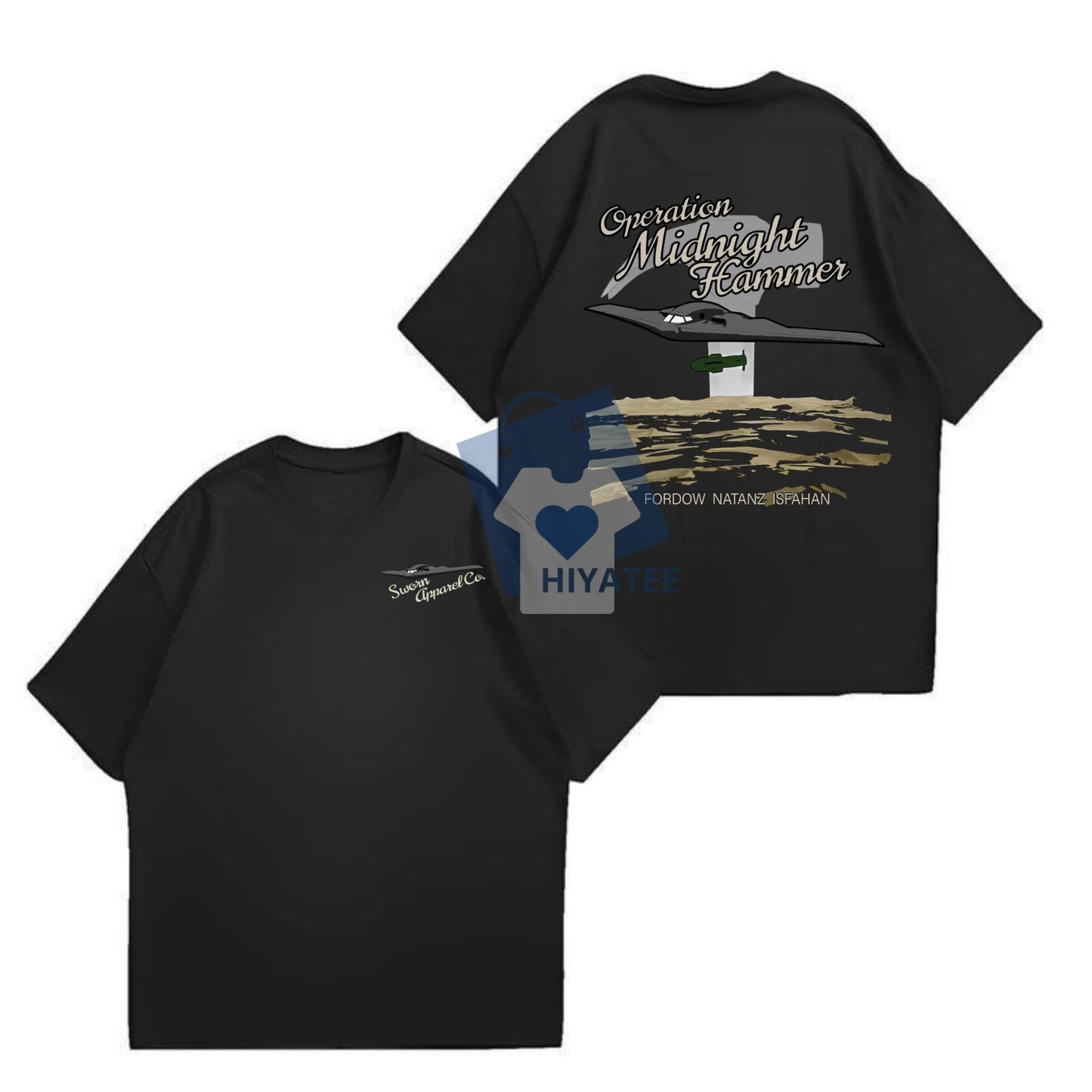 Operation Midnight Hammer T-Shirt – Patriotic Military-Inspired Tee, Bold USA Graphic Shirt for Men & Women