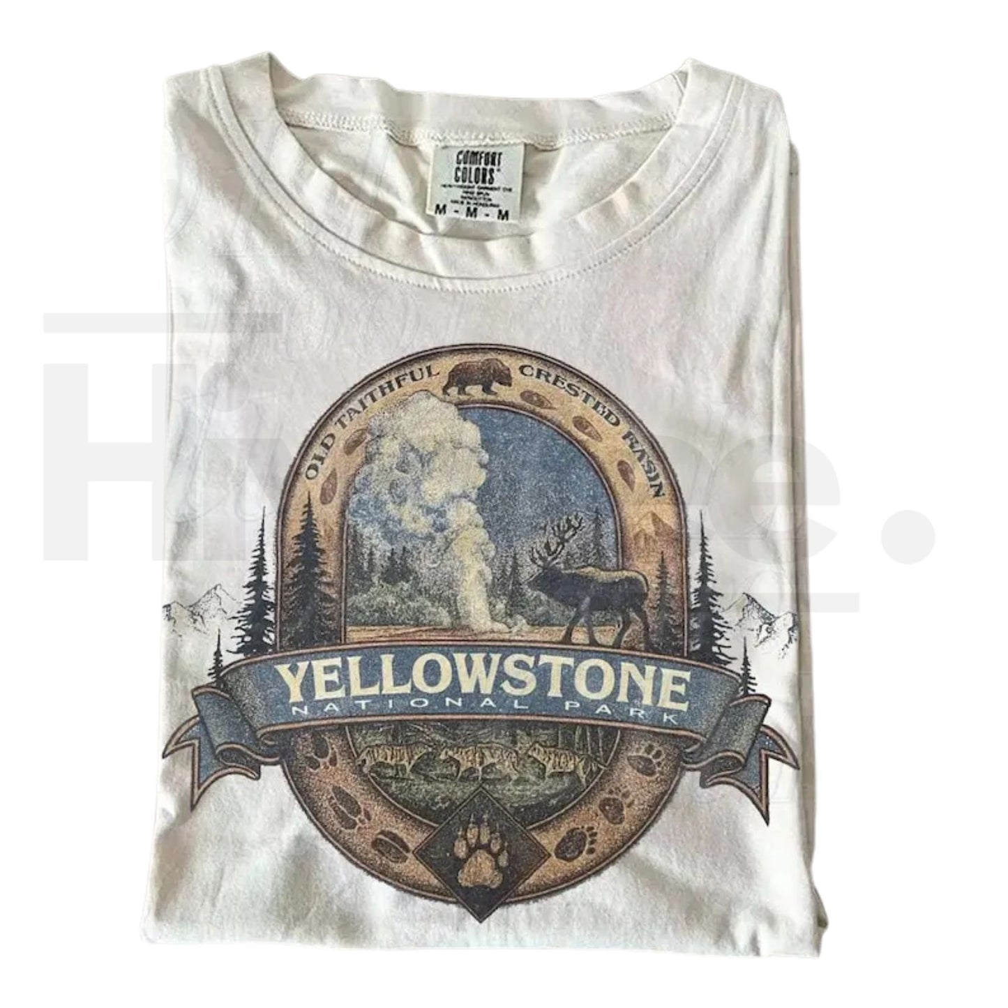 Comfort Colors Retro Yellowstone National Park Vintage 90s T-Shirt
