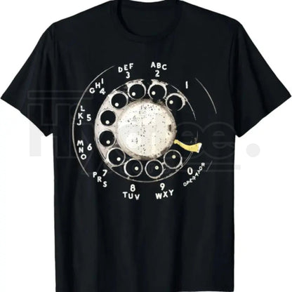 "Vintage Rotary Phone Dial" – Retro Tech Aesthetic Women's Graphic Top