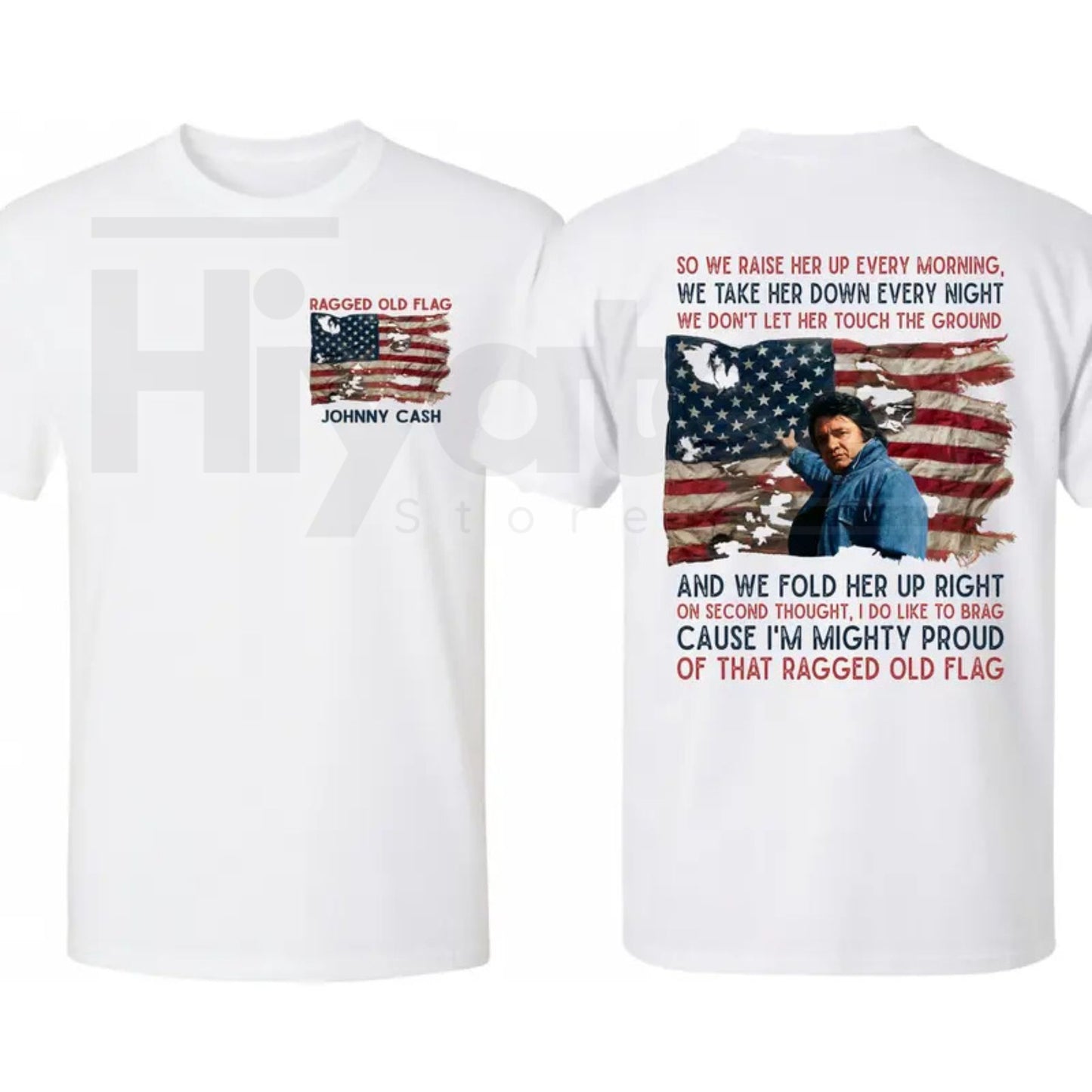 "Ragged Old Flag" – Johnny Cash Legend of Country Music Patriotic Top