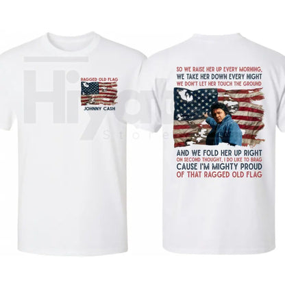 "Ragged Old Flag" – Johnny Cash Legend of Country Music Patriotic Top