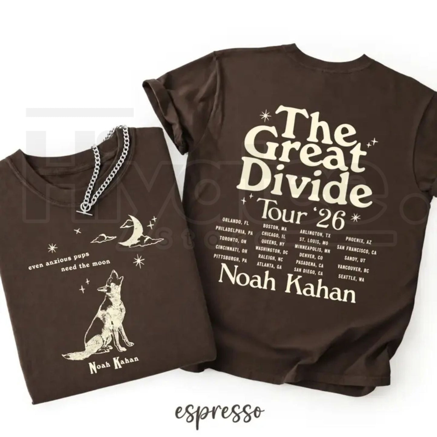 Orbiter Lyric T-Shirt Even Anxious Pups Need the Moon – Retro NK Graphic Tee, The Great Divide Tour Shirt