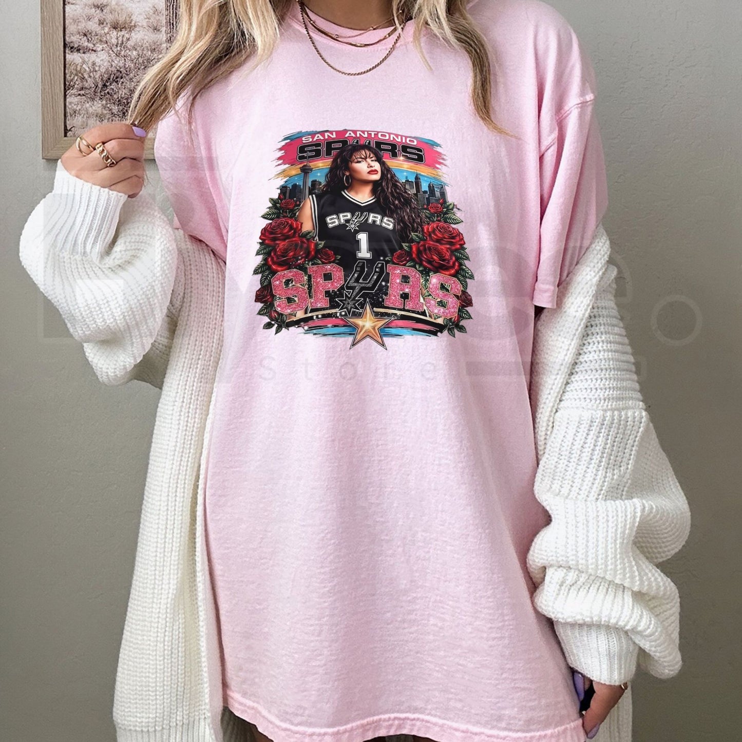 Selena Quintanilla San Antonio Spurs T-Shirt – Vintage 90s Style Graphic Tee, Queen of Tejano Basketball Merch