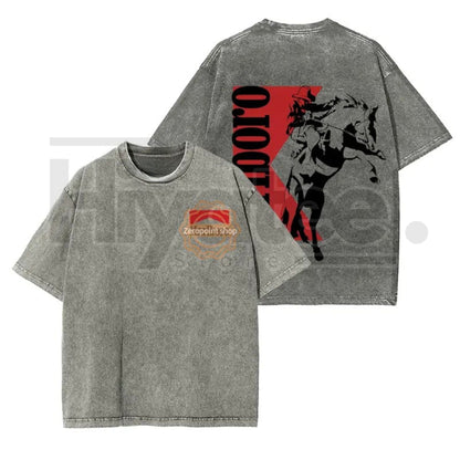 Marlboro Vintage Washed Denim T-Shirt – Bohemian Western Style Unisex Graphic Tee