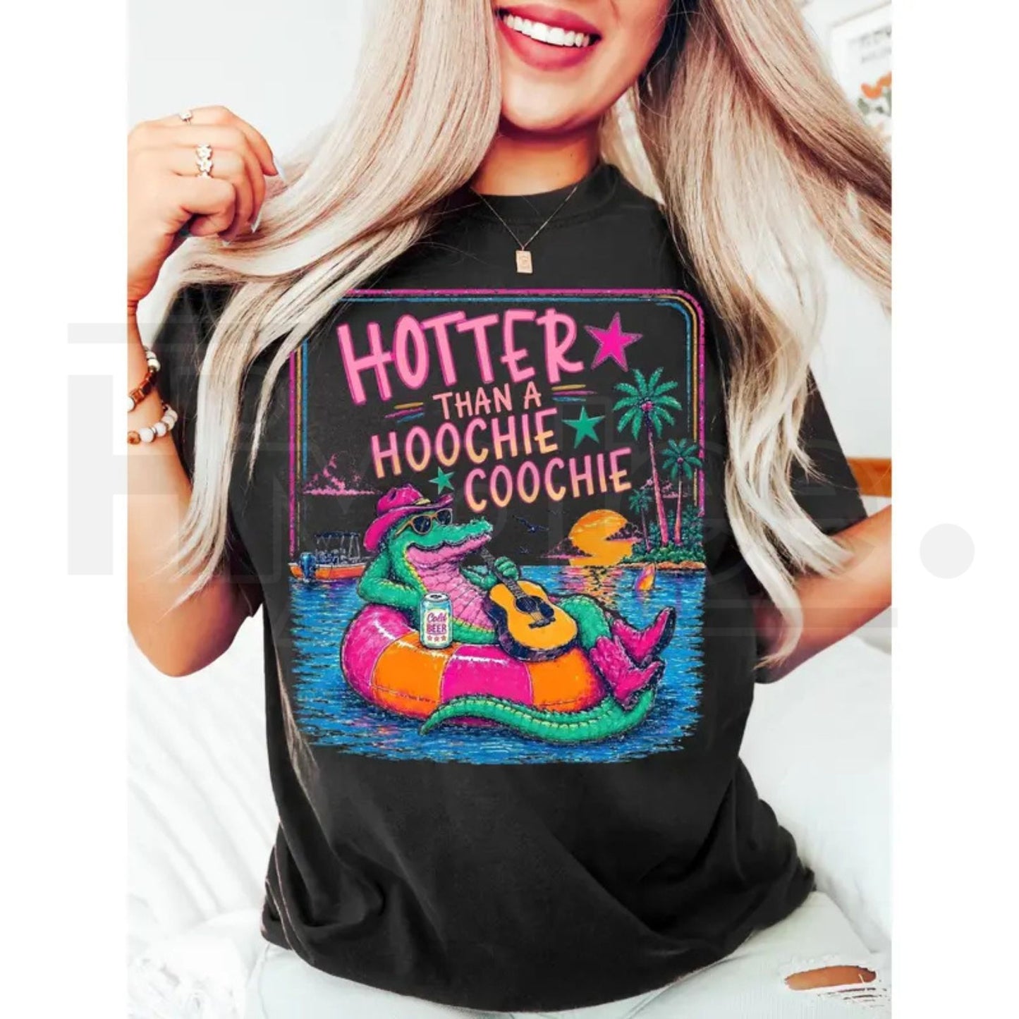 Super Hot Summer Casual Tee – Funny Crocodile Vacation Beach Shirt