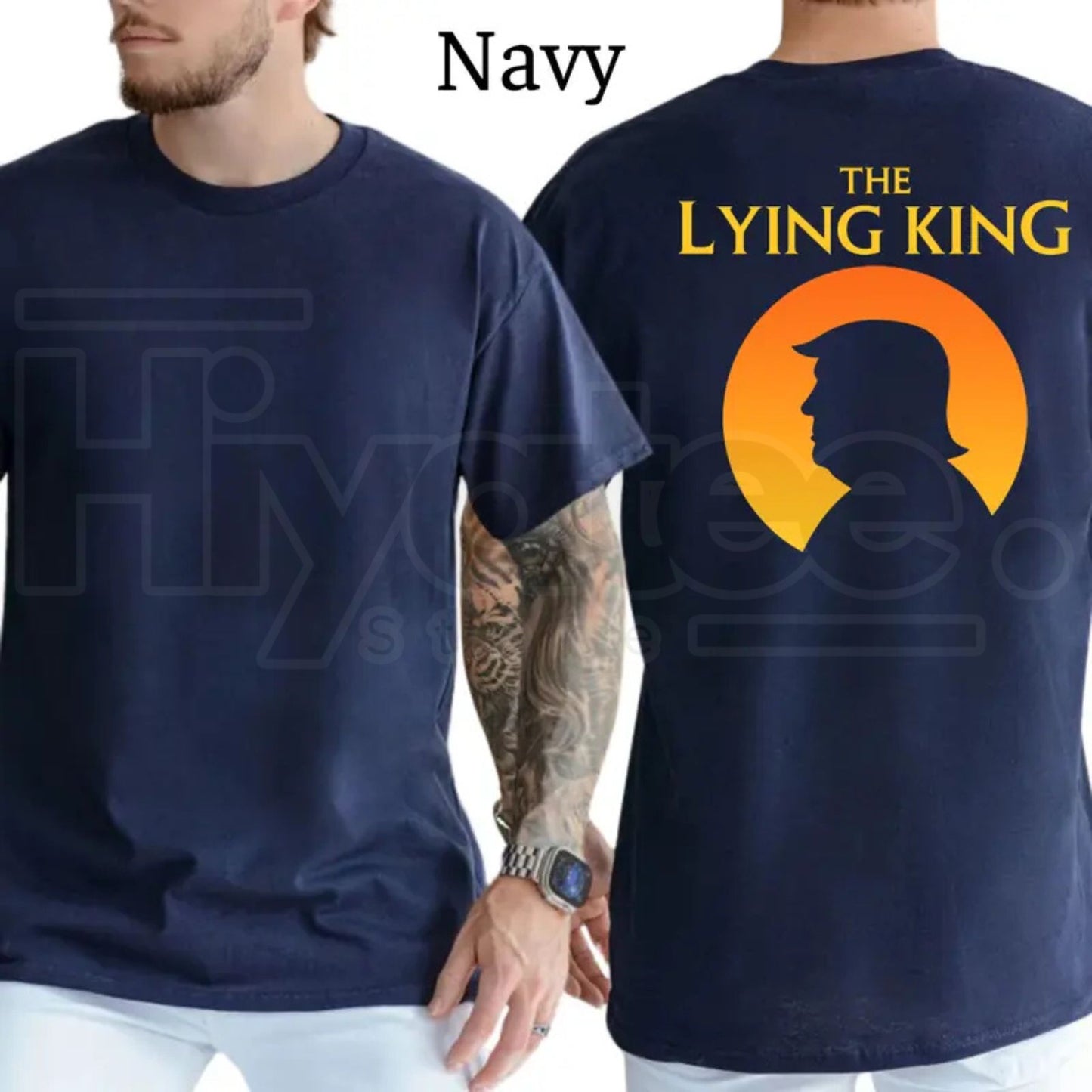 The Lying King Typography T-Shirt – Funny Graphic Tee, Humorous Daily Casual Statement Shirt for Men & Women