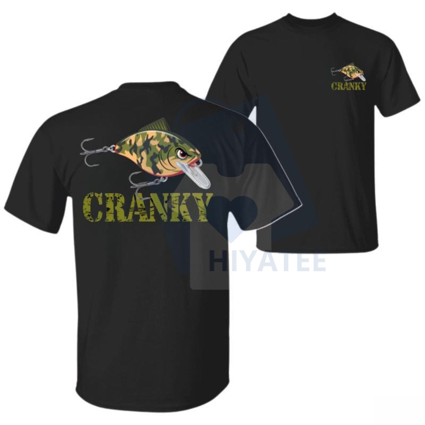 Crankbait T-Shirt – Fishing Lure Graphic Tee | Camo Bass Fishing Humor for Men