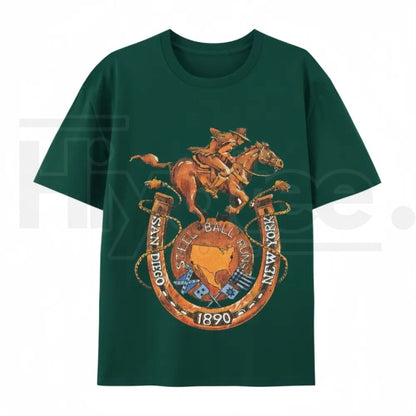 "SBR Steel Ball Run" JoJo’s Bizarre Adventure – Unisex Casual Cotton Tee
