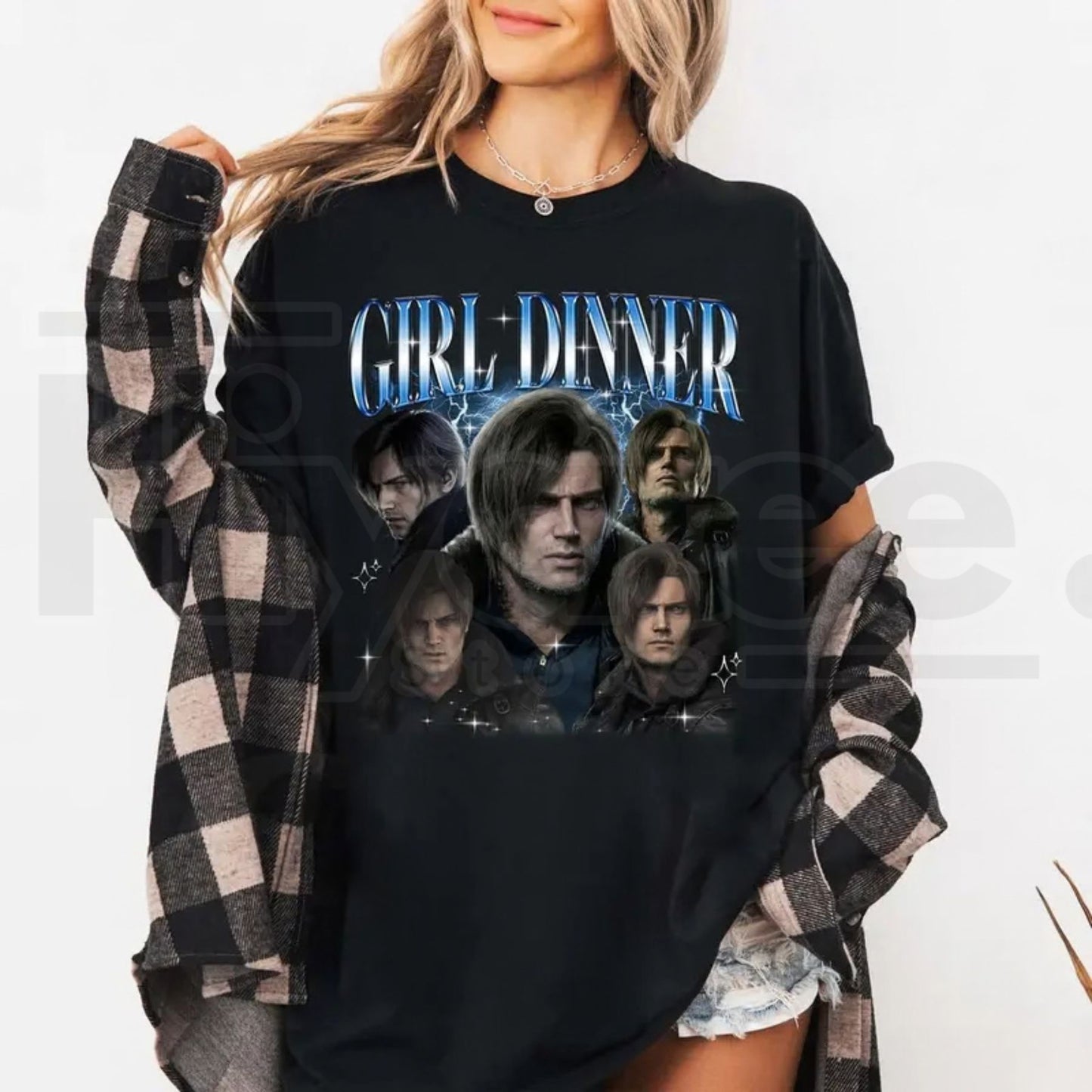 Leon S. Kennedy "Girl Dinner" T-Shirt – Resident Evil 9 Requiem Horror Graphic Tee