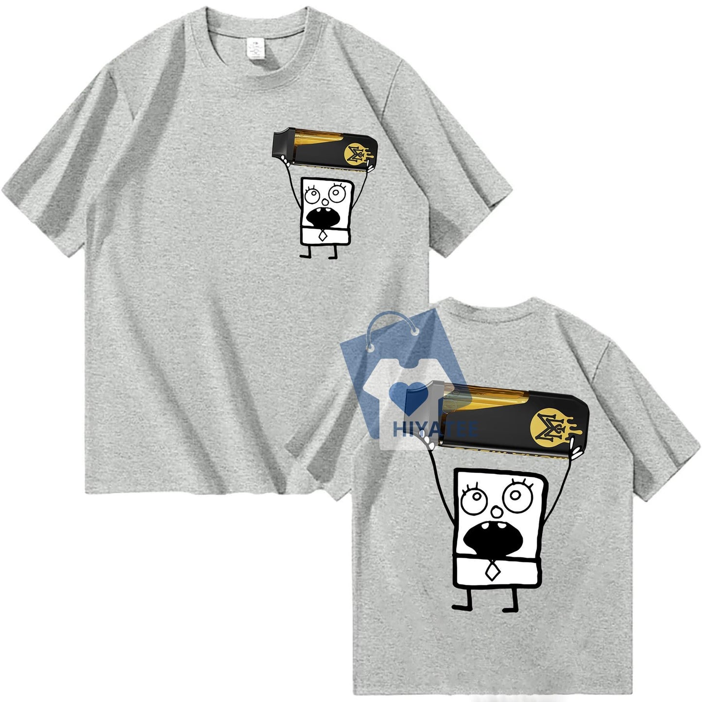 Muha Black Doodlebob Shirt – Funny Unisex Cotton Meme Tee