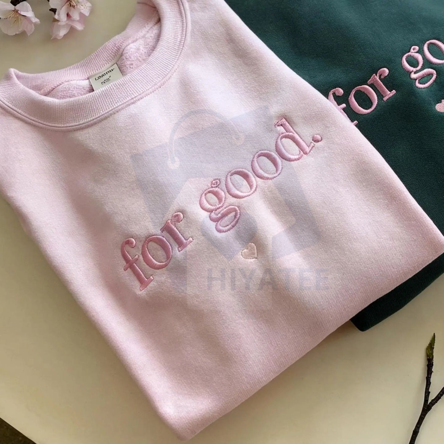 "For Good" Embroidered Wicked Sweatshirt – Broadway Musical Crewneck, Theater Fan Gift