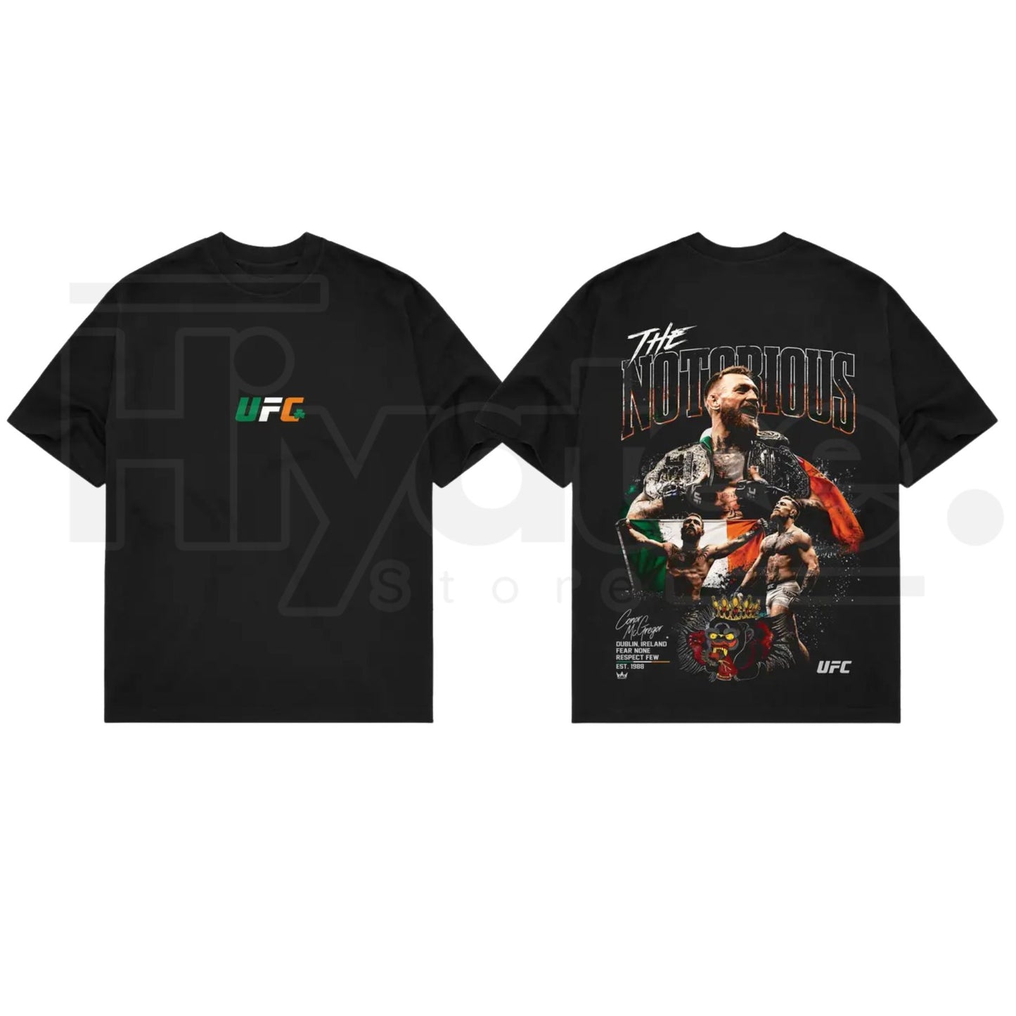 Men's UFC Conor McGregor T-Shirt – The Notorious Black MMA Graphic Tee
