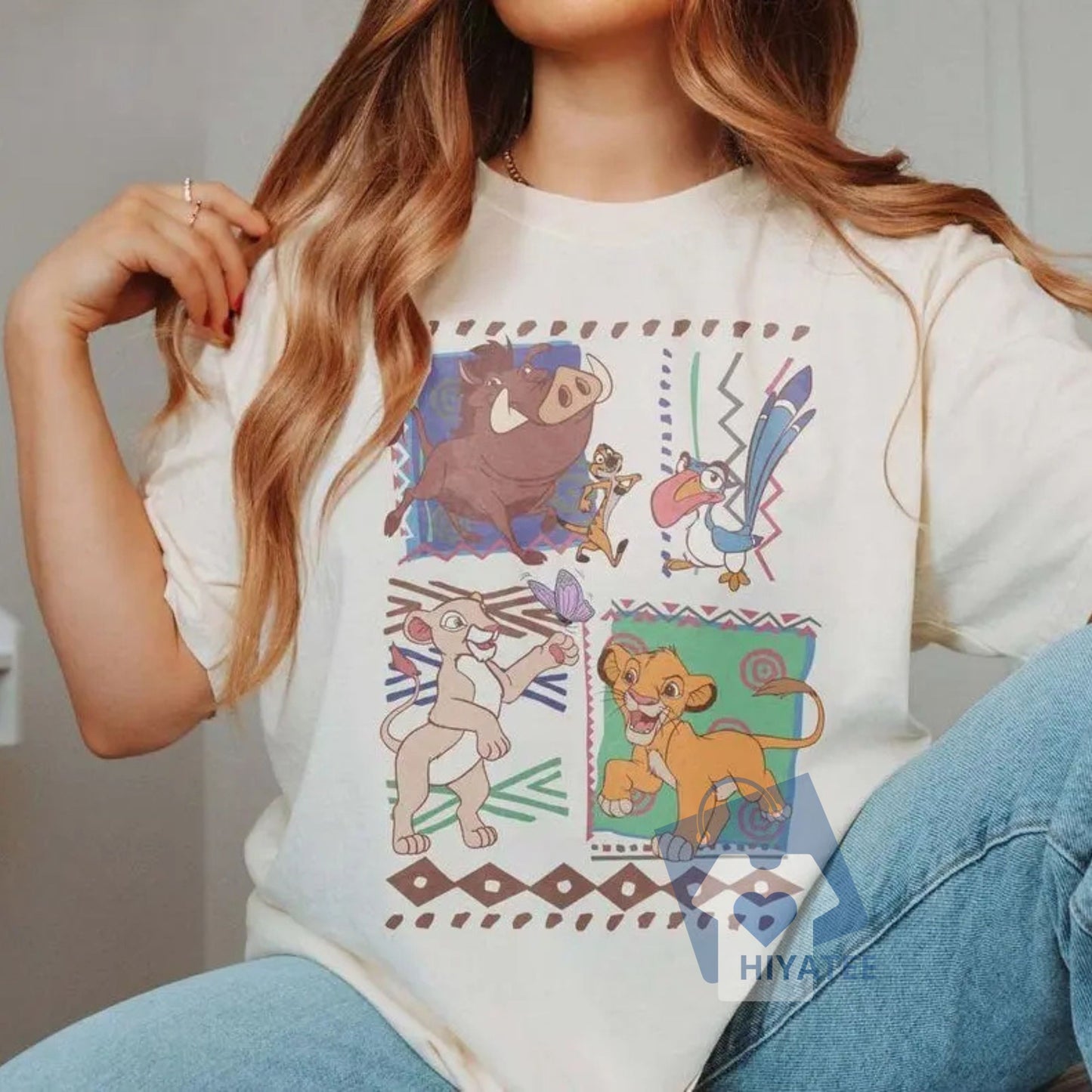 Retro 90s Lion King T-Shirt – Vintage Simba & Timon Hakuna Matata Tee, Summer Comfort Womenswear