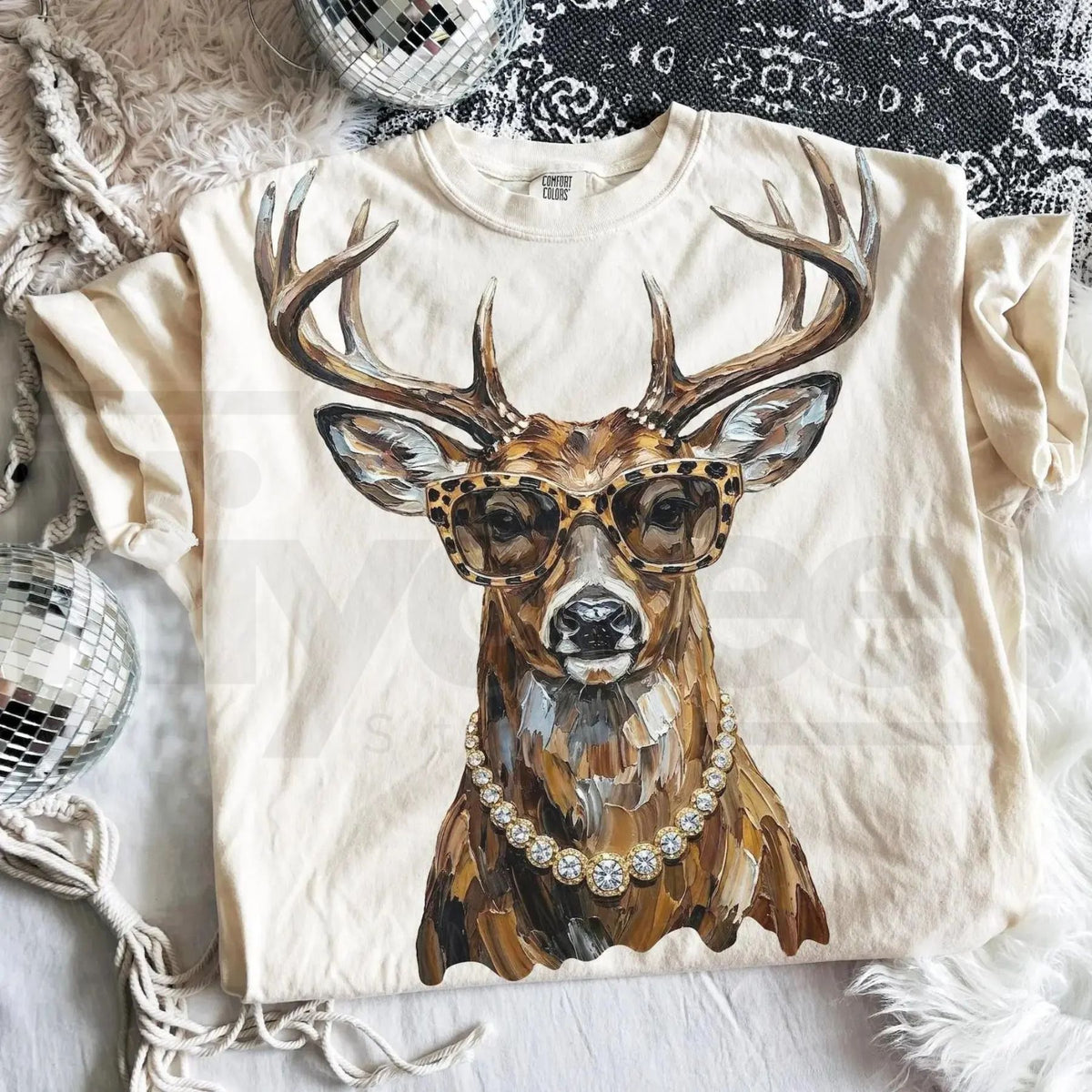 Glam Whitetail Animals Hunting Season Shirt Deer Duck Elk Leopard Print Tee