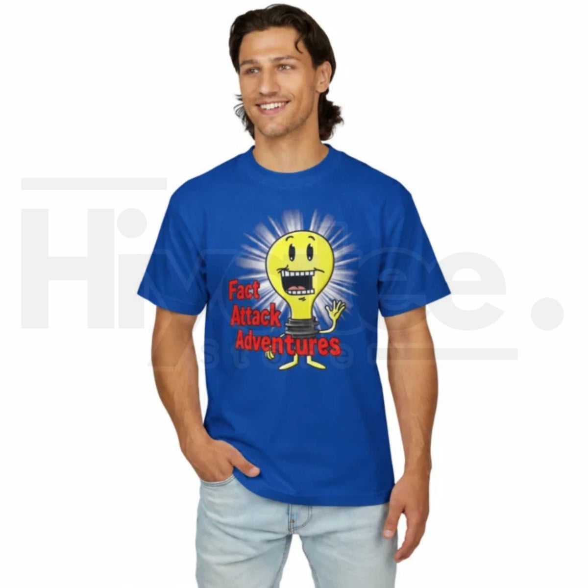 Fact Attack Adventures T-Shirt – Educational Lightbulb Cartoon Graphic Tee