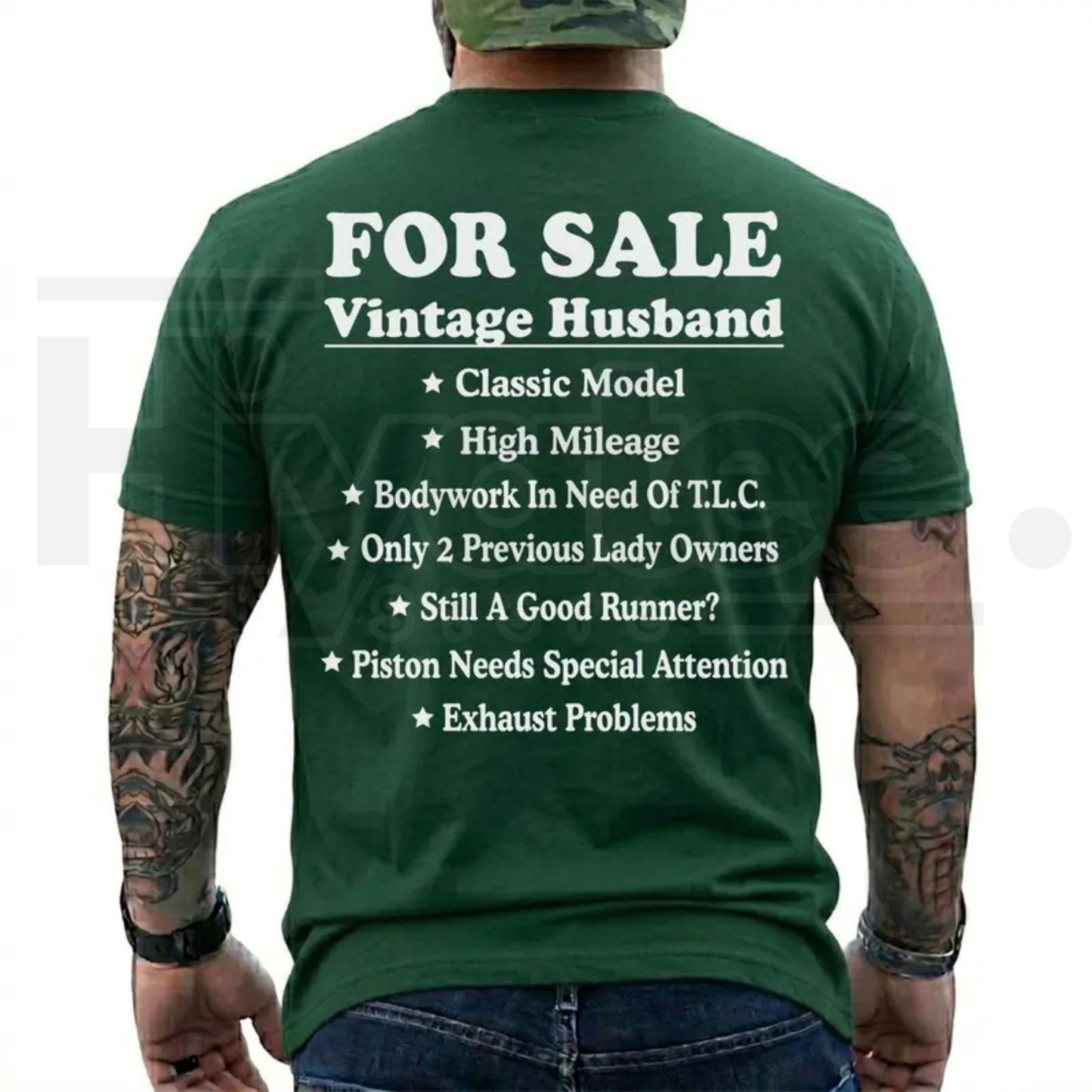 Vintage Husband For Sale T-Shirt – Funny Sarcastic Marriage Humor Tee, Retro Graphic Menswear Gift