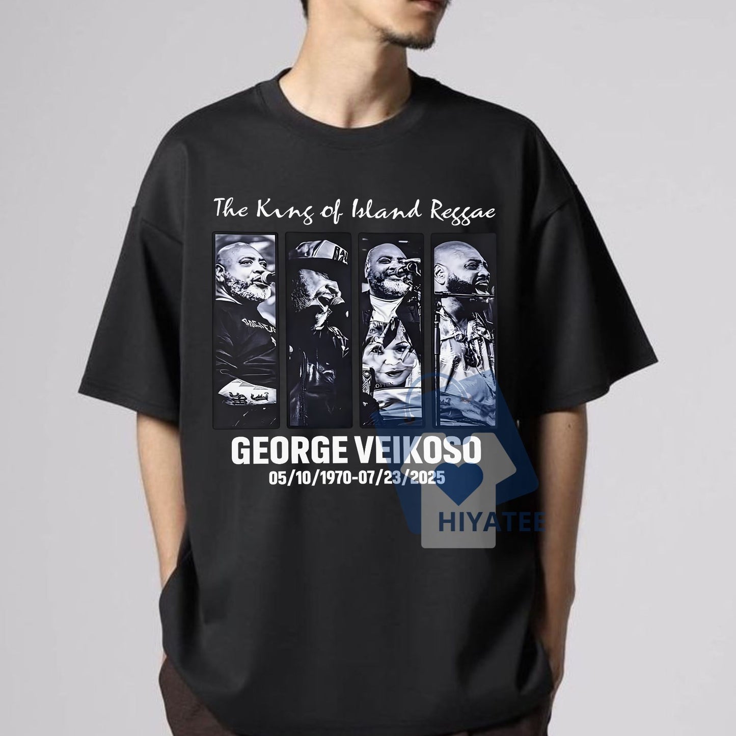George Veikoso Memorial Shirt – Fiji Tribute 1970–2025 T-Shirt, King of Island Reggae Graphic Tee, Unisex Cotton Shirt for Music Fans