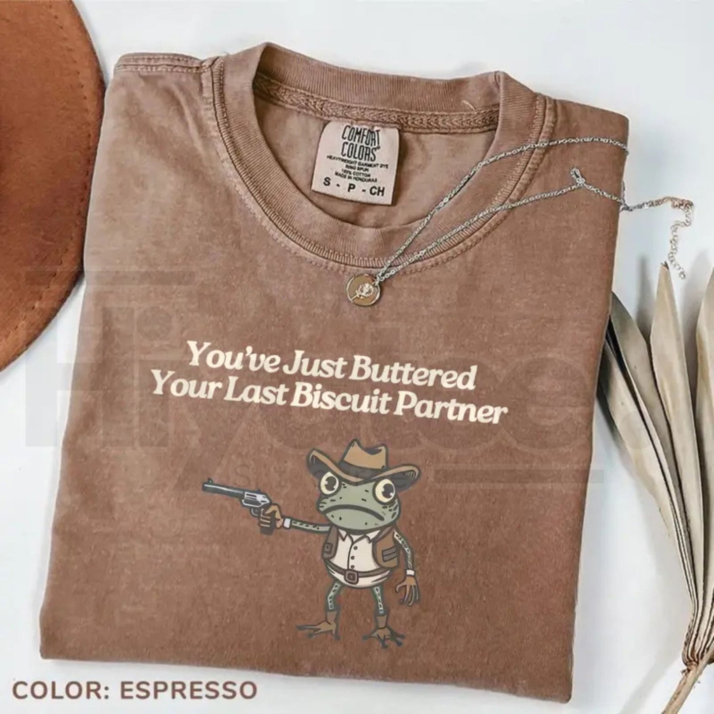 Comfort Colors You've Just Buttered Your Last Biscuit Shirt – Vintage Cowboy Frog Unhinged Weirdcore Gen Z Funny Tee