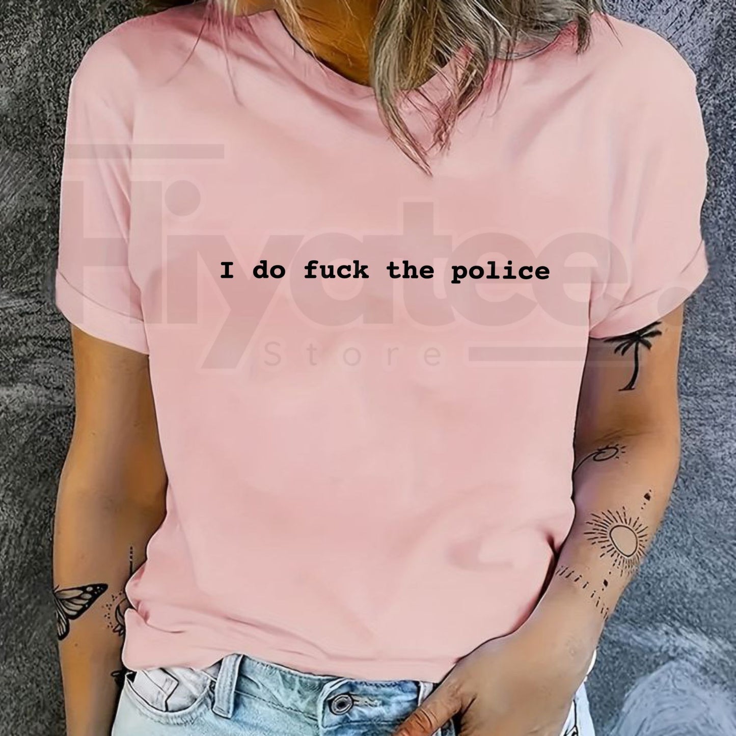 "I Do Fuk The Police" – Bold Sarcastic Statement Graphic Top