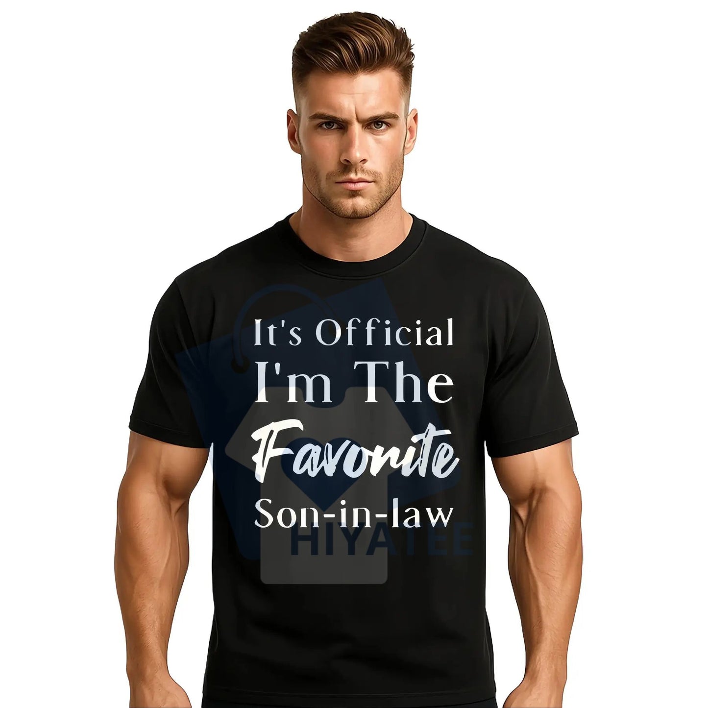 Men's "Favorite Son-in-Law" T-Shirt – Classic 100% Cotton Dark Blue Breathable Top