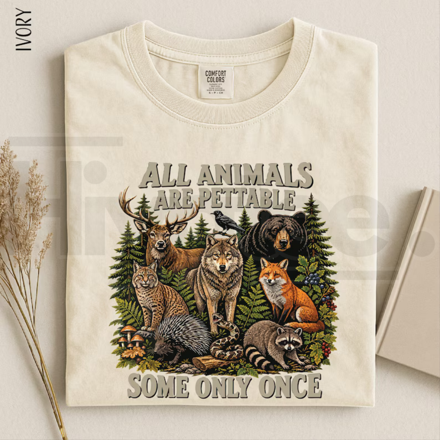 All Animals Are Pettable Some Only Once Shirt Funny Wildlife Animal Tee