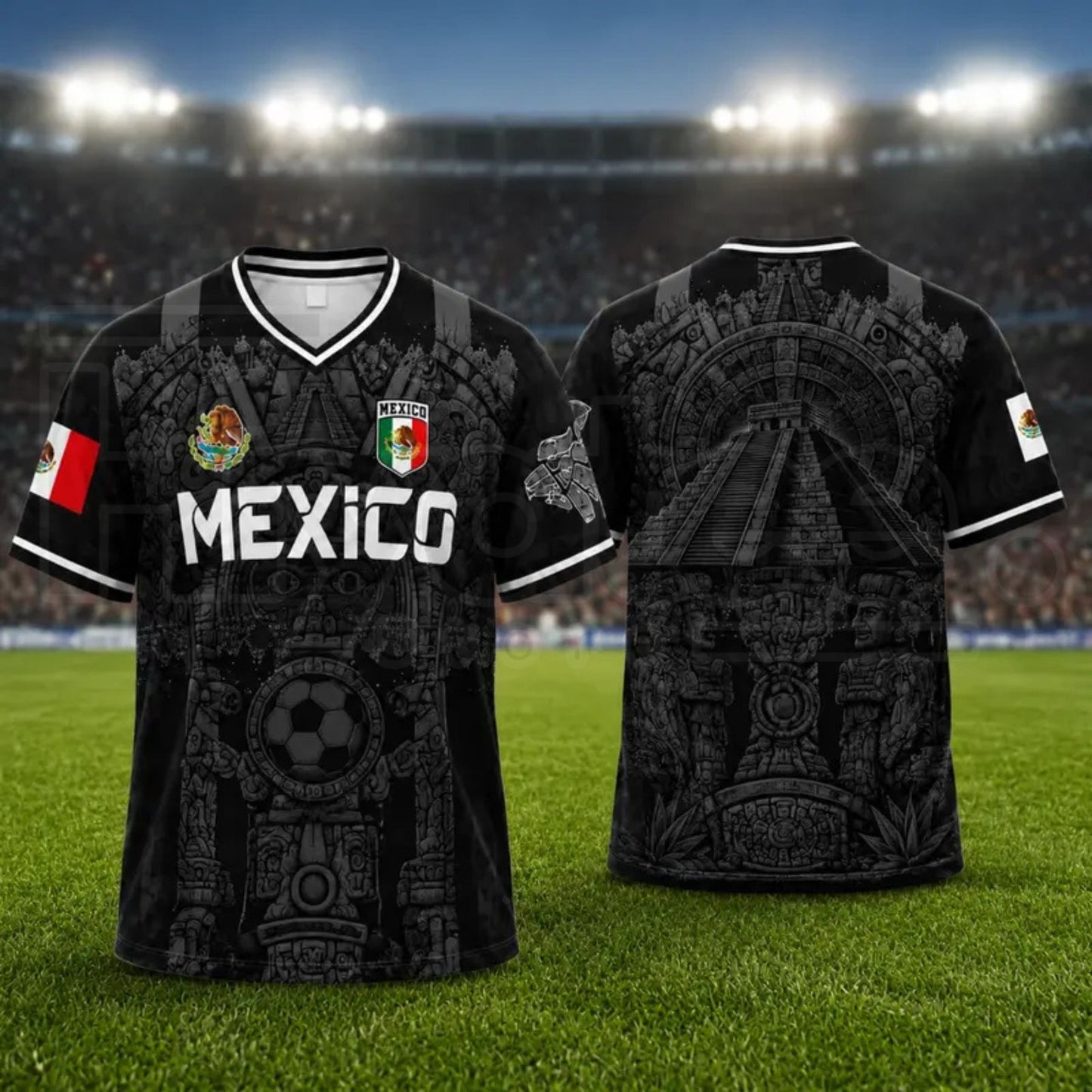 2026 Mexico Soccer Jersey – Retro White & Red Shirt with Iconic Cultural Graphics