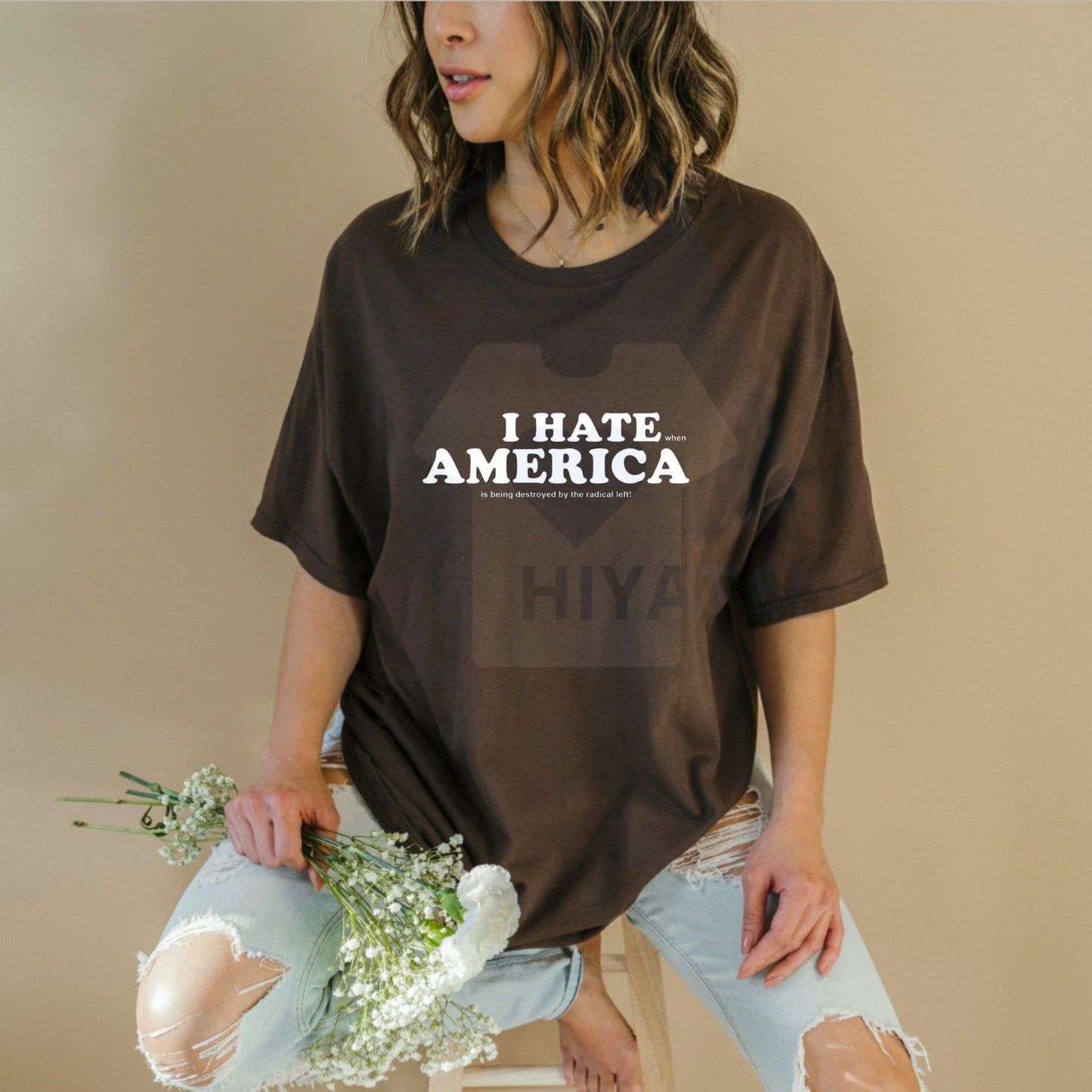 "I HATE AMERICA" TEE (Read Closer) – Funny Patriotic Illusion Shirt