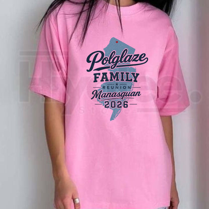 Polglaze Family Reunion Manasquan 2026 T-Shirt – Custom Vacation Keepsake Tee