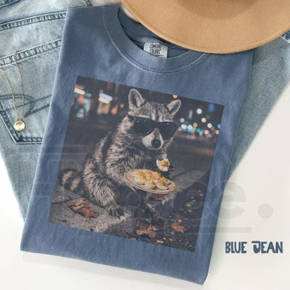 Deviled Eggs Raccoon Shirt Comfort Colors Funny Thanksgiving Food Lover Tee