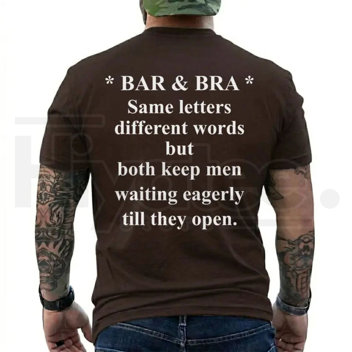 Bar & Bra Same Letters Funny Men’s T-Shirt – Graphic Joke Tee