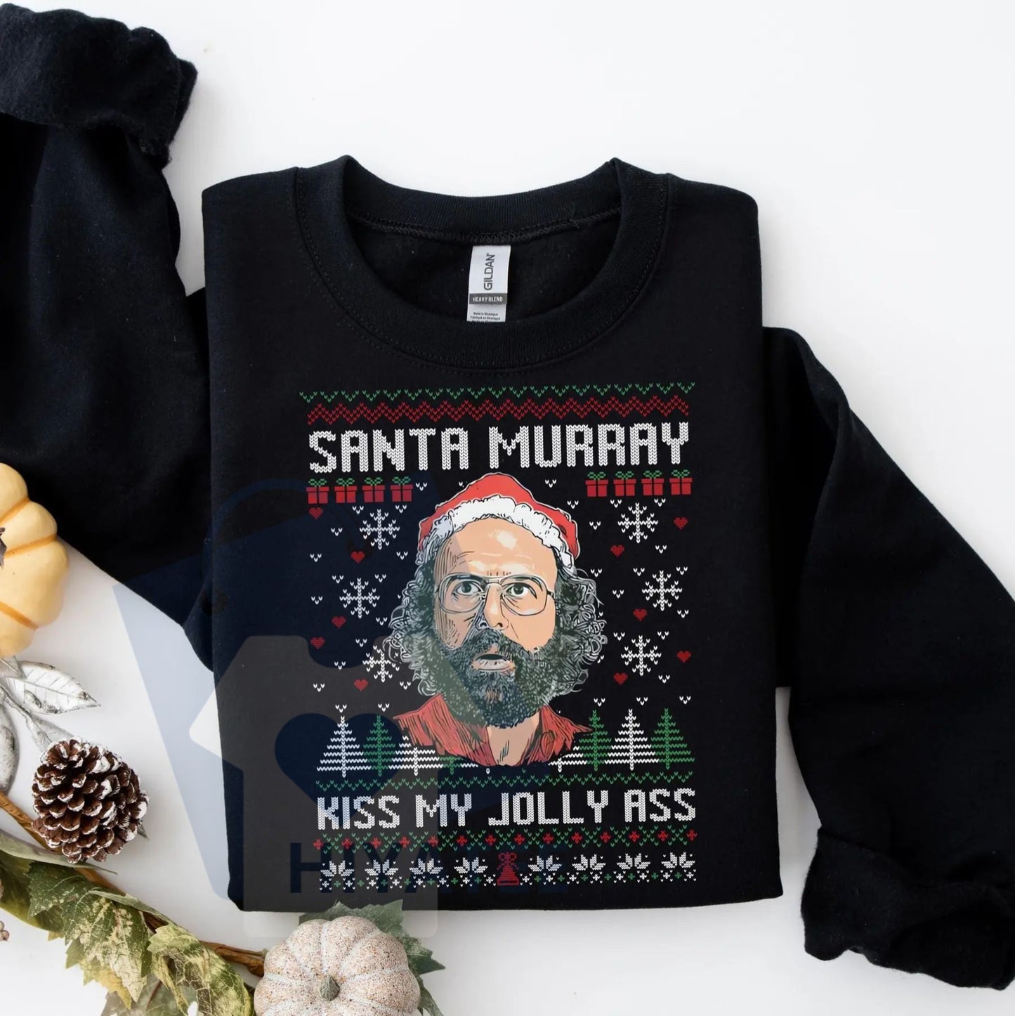 Stranger Christmas Shirt: Funny Murray Hawkins Ugly Xmas Sweatshirt, Santa Christmas Sweater, Retro TV Show Gift
