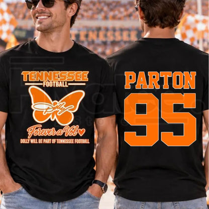 Dolly Parton Tennessee 95 T-Shirt – Country Music Football Orange & White Graphic Tee