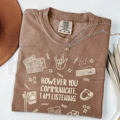 Comfort Colors® Everyone Deserves Communication T-Shirt – Speechie AAC & SPED Inclusion Tee